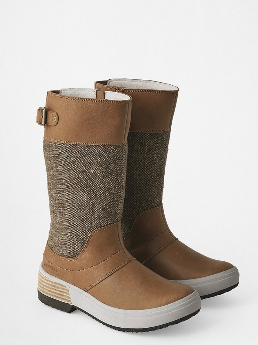 Merrell Women's Tobacco Brown and Light Tan Insulated Boots